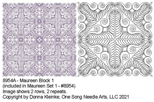 Maureen  Block 1 - #8954A (included in Maureen Set 1 - #8954) - VP20