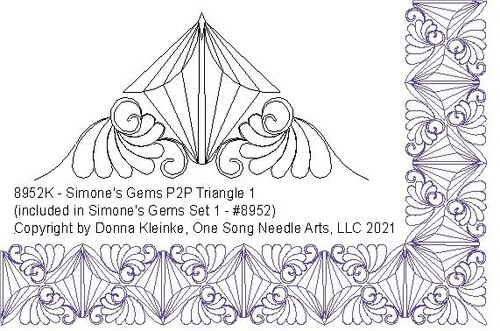 Simone's Gems P2P Triangle 1 - #8952K (included in Simone's Gems Set 1 - #8952/Set1)  (Incl in Triangles-Pkg#2-P2P)