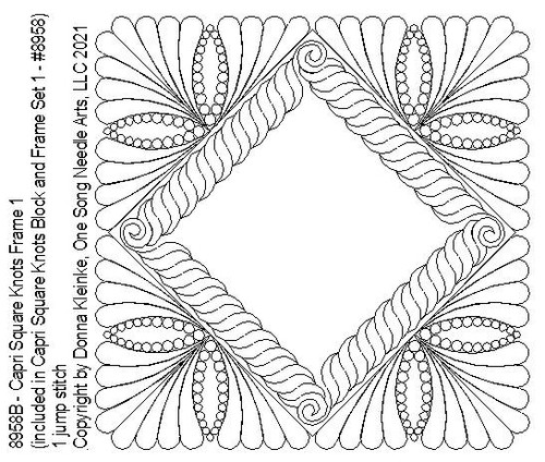 Capri Square Knots Frame 1 - #8958B (included in Capri and Square Knots Block and Frame Set 1  - #8958/Set1)