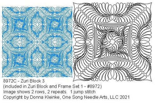 Zuri  Block 3 - #8972C (included in Zuri Block and Frame Set 1 - #8972/Set1)