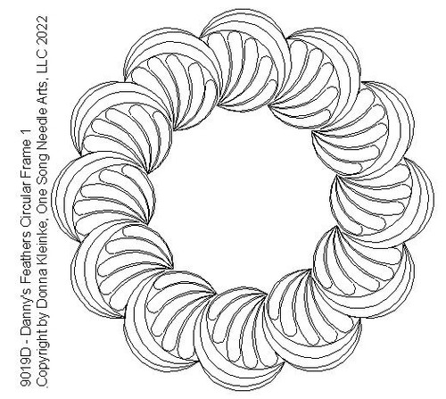 Danny's Feathers Circular Frame 1 - #9019D (Pkg:  #1 - July 2022) - VP37   (Incl in Circular Ptns Pkg #1-All-Densities)