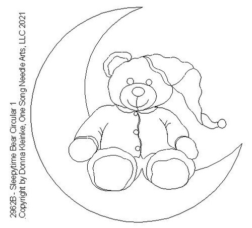 Sleepytime Bear Circular 1 - #2962B (Pkg #1:  July 2022)-