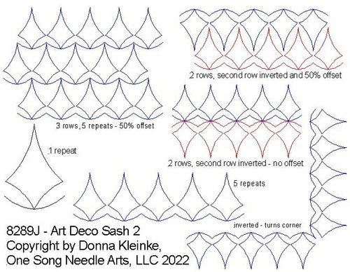 Art Deco Sash 2 - #8289J (in Pkg #4 - Oct 2022) (Incl in SASH PKG #1)
