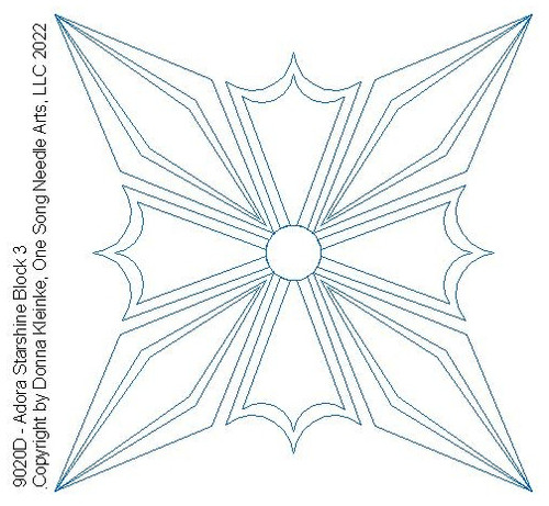 Adora Starshine Block 3 - #9020D (in Pkg #4 - Oct 2022)  (Incl in Block Pkg #1-Simple-Density)