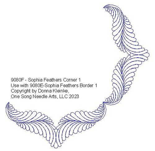 Sophia Feathers Corner 1 - #9080F (in Pkg #7-Feb 2023-B)