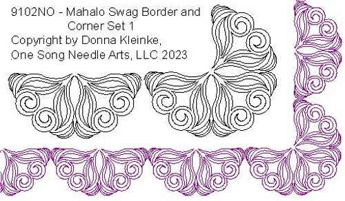 Mahalo Swag Border and Corner Set 1- 9102NO (In Mahalo Set 1)