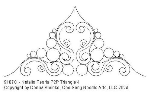 Natalia Pearls P2P Triangle 4 -#9107O (In Pkg #8-Jan-2024-A)  (Incl in Triangles-Pkg#2-P2P)
