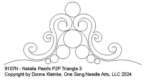 Natalia Pearls P2P Triangle 3 - #9107N (In Pkg #8-Jan-2024-A)  (Incl in Triangles-Pkg#2-P2P)