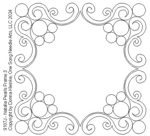 Natalia Pearls Frame 3 -# 9107J (In Pkg #8-Jan-2024-A) (Incl in Frames Pkg #1-Simple-Density)
