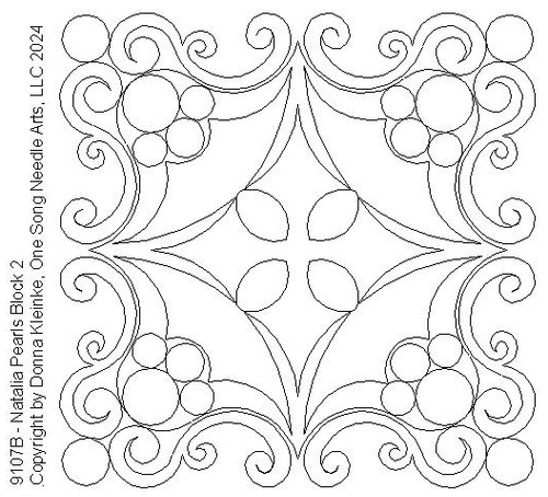 Natalia Pearls Block 2 -# 9107B (In Pkg #8-Jan-2024-A)  (Incl in Block Pkg #1-Simple-Density)