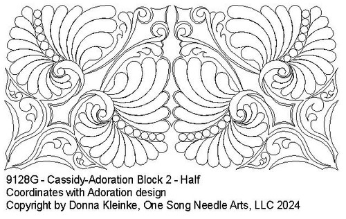 Cassidy-Adoration Block 2 Half - #9128G  (In Pkg #10-March 2024-A)