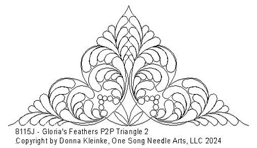 Gloria's Feathers P2P Triangle 2 - #8115J (In Pkg #11-March 2024-B) (Incl in Triangles-Pkg#2-P2P)