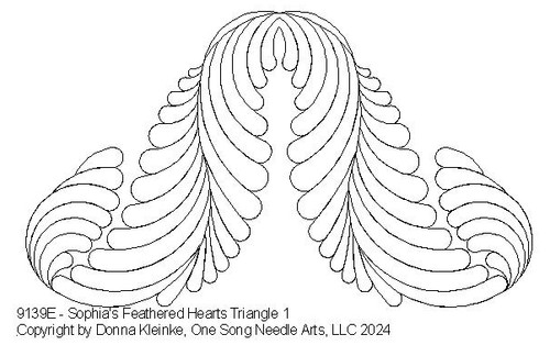 Sophia's Feathered Hearts Triangle 1 - #9139E  (In Pkg #12-April 2024-A)