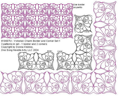 Victorian Charm Border and Corner Set 1 - #9106STU - (In Victorian Charm Set 1)-VP59 (Incl in BOR-COR PKG #1-SIMPLE)