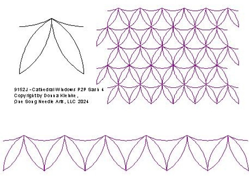 Cathedral Windows Sash 4 - #9152J (In Pkg #13-April 2024-B)