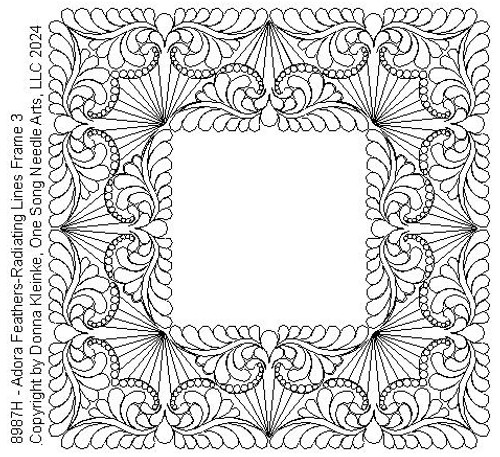 Adora Feathers-Radiating Lines Frame 3 - #8987H (In Pkg #13-April 2024-B)