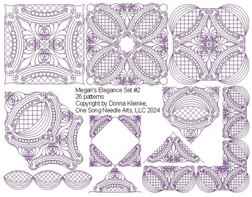 MEGAN'S ELEGANCE SET #2 (#9202 series) - 26 PATTERNS - FREE WITH PURCHASE - ** See TERMS/INFO in Description below **