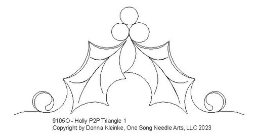 Holly P2P Triangle 1 - #9105O (In Holly Set 1)  (Incl in Triangles-Pkg#2-P2P)