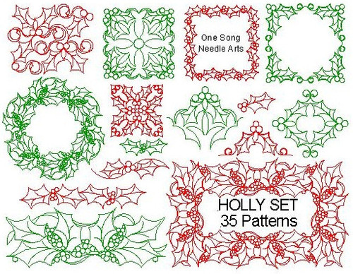 HOLLY SET #1  - 35 patterns  (9105 Series)