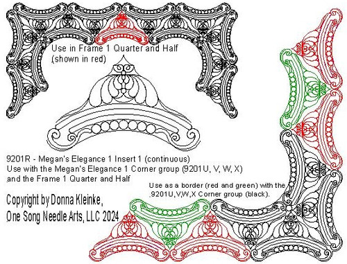 Megan's Elegance 1 Insert 1 - #9201R (included in Megan's Elegance Set 1 - 9201 Series) (Incl in BOR-COR PKG #3-MID-DENSITY)