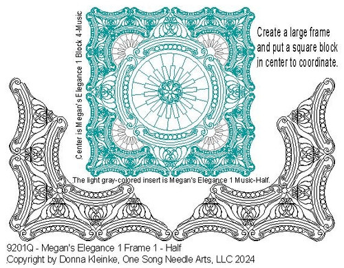 Megan's Elegance 1 Frame-Half - #9201Q (included in Megan's Elegance Set 1 - 9201 Series)
