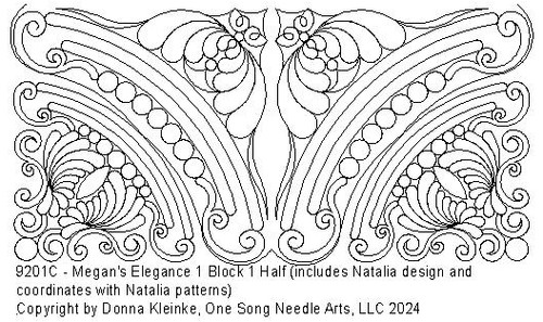 Megan's Elegance 1 Block 1-Half - #9201C (included in Megan's Elegance Set 1 - 9201 Series)