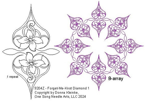 Forget-Me-Knot 1 Diamond 1 - #9204Z  (In Forget-Me-Knot Set #1-#9204 Series)