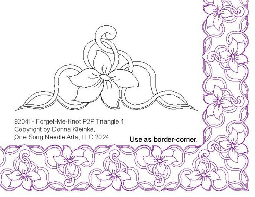 Forget-Me-Knot 1 P2P Triangle 1 - #9204I  (In Forget-Me-Knot Set #1-#9204 Series)  (Incl in Triangles-Pkg#2-P2P)