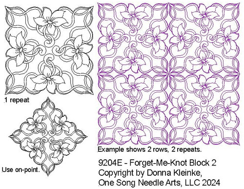 Forget-Me-Knot 1 Block 2 - #9204E  (In Forget-Me-Knot Set #1-#9204 Series) (Incl in Block Pkg #3-Mid-Density)