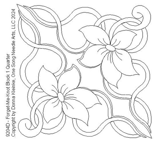 Forget-Me-Knot 1 Block 1-Quarter - #9204D  (I Forget-Me-Knot Set #1-#9204 Series)