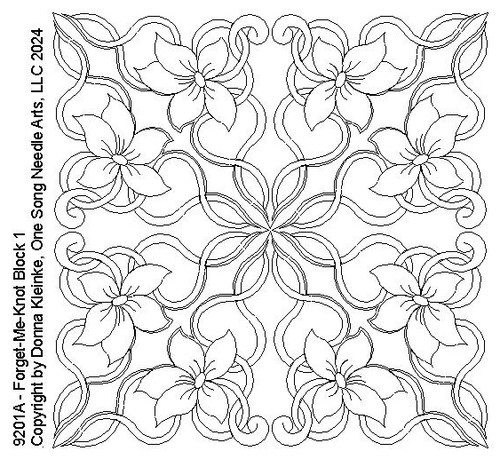 Forget-Me-Knot 1 Block 1 - #9204A  (In Forget-Me-Knot Set #1-#9204 Series) (Incl in Block Pkg #3-Mid-Density)