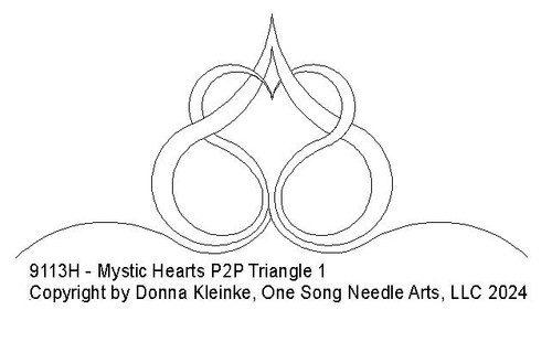 Mystic Hearts P2P Triangle 1 - #9113H  (included in Mystic Hearts Set 1 - 9113 Series)  VP59   (Incl in Triangles-Pkg#2-P2P)
