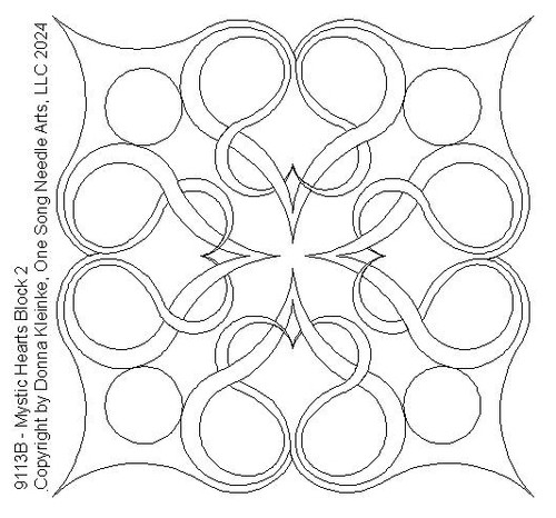 Mystic Hearts Block 2 - #9113B  (included in Mystic Hearts Set 1 - 9113 Series)  (Incl in Block Pkg #1-Simple-Density)
