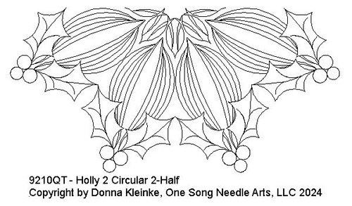 Holly 2  Circular 2 Half - #9210T (included in Holly Set #2 - 9210 Series)-