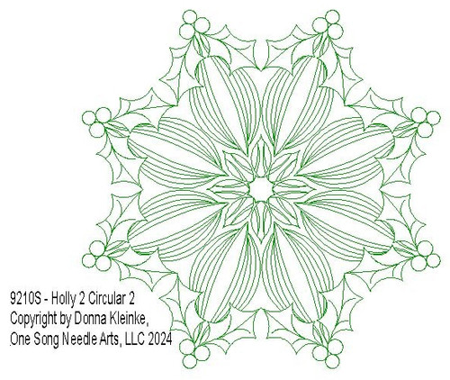 Holly 2 Circular 2 - #9210S  (included in Holly Set #2 - 9210 Series)   (Incl in Circular Ptns Pkg #1-All-Densities)