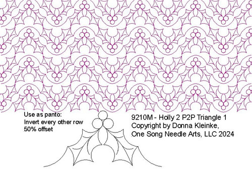 Holly 2 P2P Triangle 1 - #9210M  (included in Holly Set #2 - 9210 Series)  (Incl in Triangles-Pkg#2-P2P)