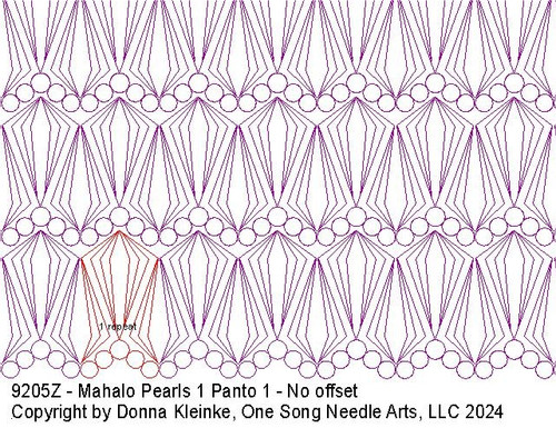 Mahalo Pearls 1 Panto 1  - #9205Z  (included in Mahalo Pearls Set #1 - 9250 Series)