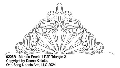 Mahalo Pearls 1 P2P Triangle 2 - #9205R  (included in Mahalo Pearls Set #1 - 9250 Series) (Incl in Triangles-Pkg#2-P2P)