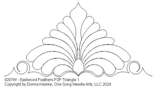 Eastwood Feathers P2P Triangle 1 - #9207W  (included in Eastwood Feathers Set 1 - 9207-8 Series)  (Incl in Triangles-Pkg#2-P2P)