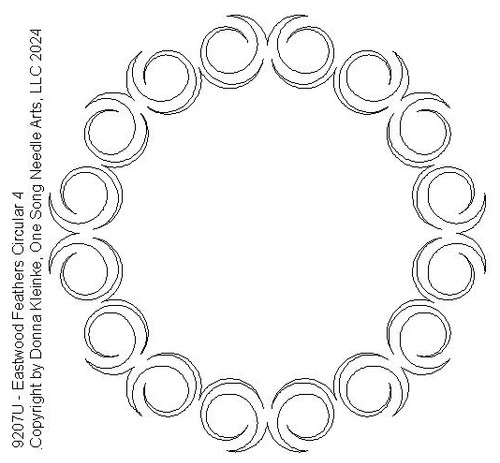 Eastwood Feathers Circular 4 - #9207U  (included in Eastwood Feathers Set 1 - 9207-8 Series)-VP59-