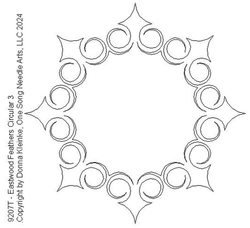 Eastwood Feathers Circular 3 - #9207T  (included in Eastwood Feathers Set 1 - 9207-8 Series) (Incl in Circular Ptns Pkg #2-All-Densities)