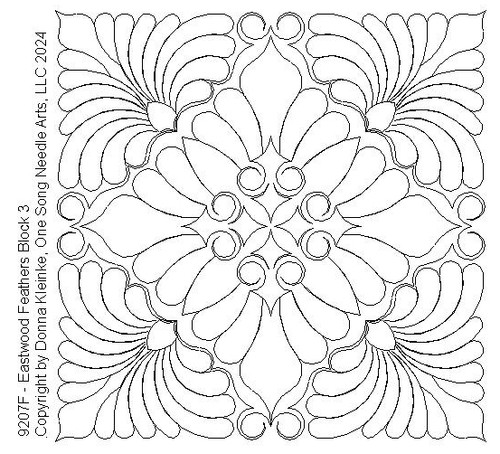 Eastwood Feathers Block 3 - #9207F  (included in Eastwood Feathers Set 1 - 9207-8 Series) (Incl in Block Pkg #2-Mid-Density)