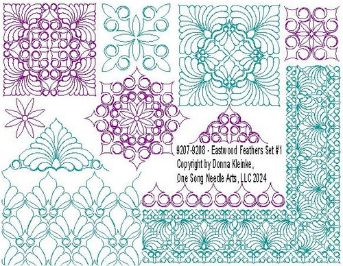 EASTWOOD FEATHERS SET #1 (9207-9208 Series) - 36 PATTERNS EASTWOOD FEATHERS SET #1 (9207-9208 Series) - 36 PATTERNS