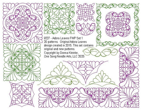 ADORA LEAVES FWP SET #1 - 20 patterns - ** See TERMS/INFO in Description below **