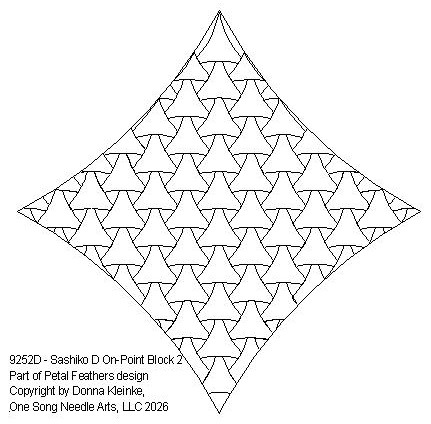 Petal Feathers - Sashiko D On-Point Block 2 - #9252D