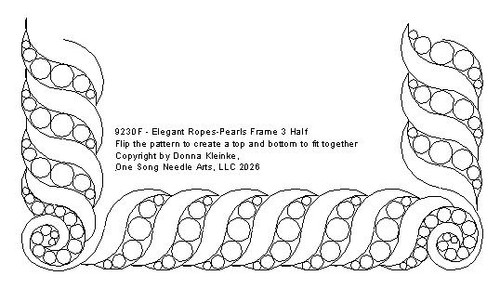 Elegant Ropes-Pearls Frame 3 Half - #9230F