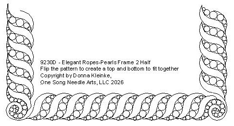 Elegant Ropes-Pearls Frame 2 Half - #9230D