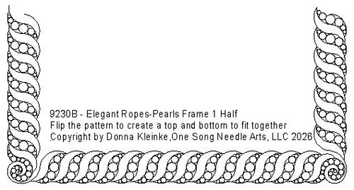Elegant Ropes-Pearls Frame 1 Half - #9230B