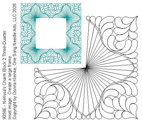 Nerissa's Charm Block 2 - Three-Quarter - #9258E