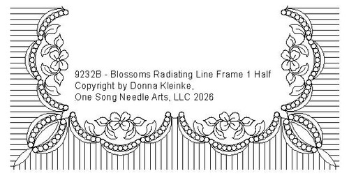 Blossoms Radiating Lines Frame 1 Half - #9232B